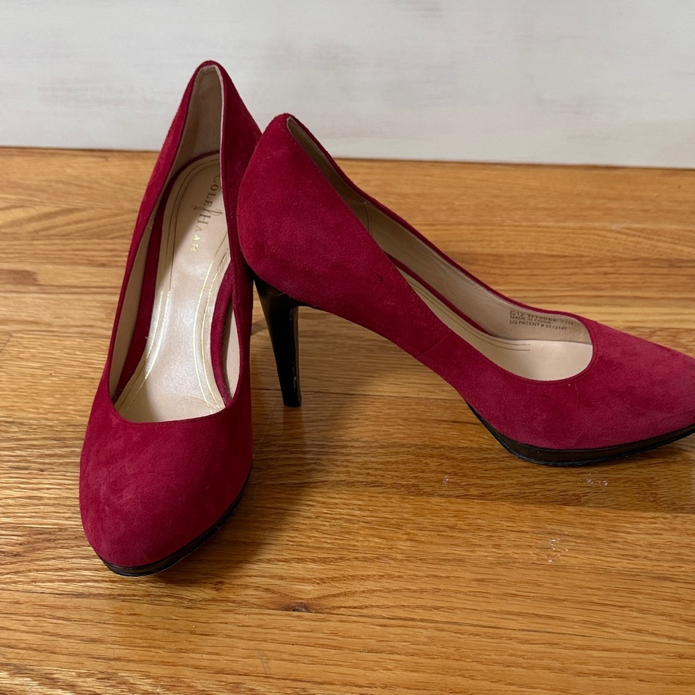 Cole Haan X Nike  Red Suede Heels
